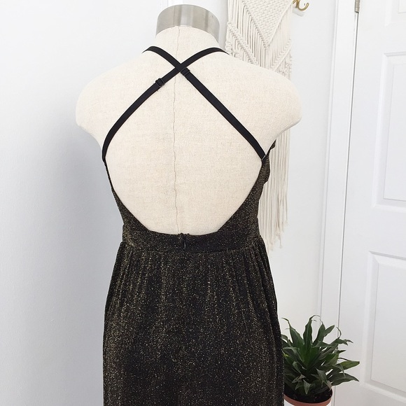 NWT Homecoming Prom Shimmer Black Maxi Dress - Picture 3 of 7